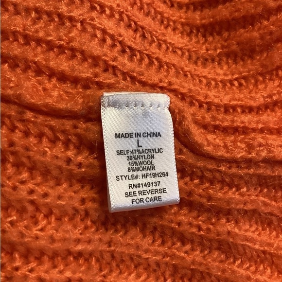 HYFVE HYFVE Orange Pullover Women’s Sweater Size Large - Picture 8 of 8